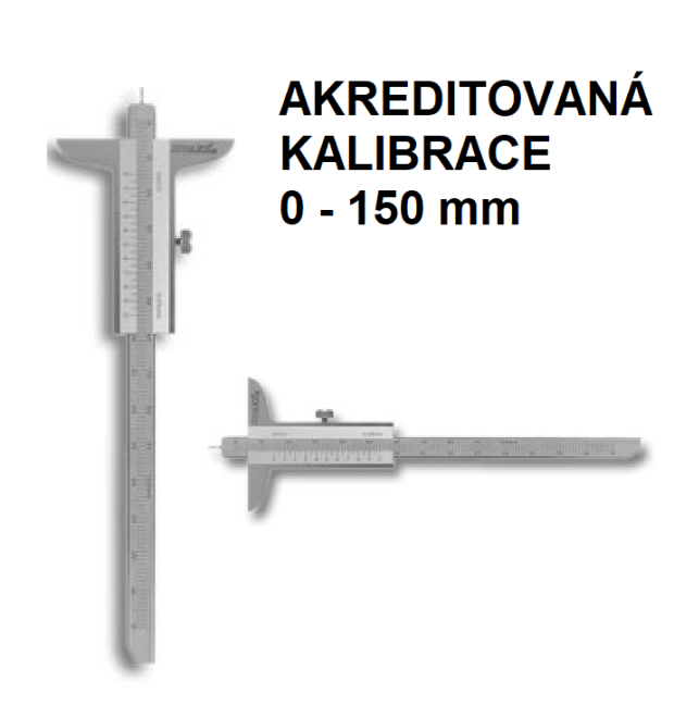 Akreditovaná kalibrace hloubkoměru 0 150 mm