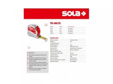 svinovaci metr trimatic 10 m sola, dvoupolohový