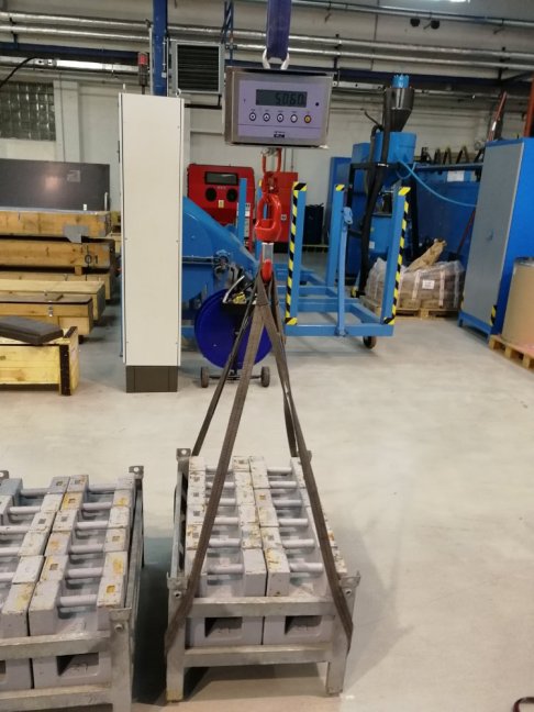 Akreditovaná kalibrace jeřábových vah do 1,5 t