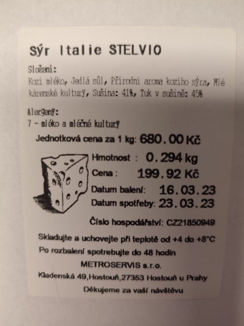 ACLAS LS2R615 s tiskem etiket s nožkou 6/15 kg-M