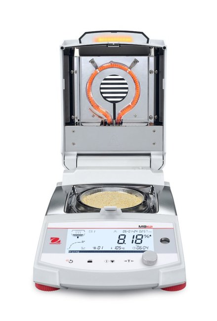 MB62 front open heating on with sample