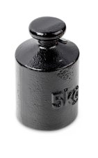 Litinové závaží 5 kg OIML M3 - knoflíkový a válcový tvar Kern, 366-96