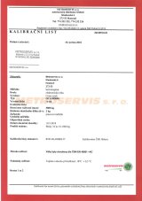Standardní kalibrace 1 jeřábovka Standardní kalibrace 1 jeřábovka