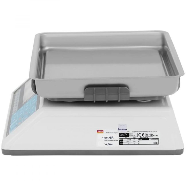 TEM EGE LCD do 15kg - s nerezovou vaničkou