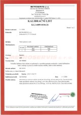 Kalibrace vah s váživostí do 2 000 kg