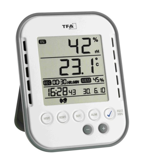 teploměr, vlhkoměr, záznamník TFA 30.5022