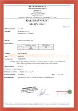Kalibrace vah s váživostí do 15 tun