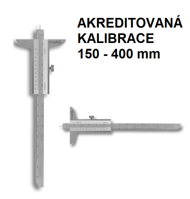 Akreditovaná kalibrace hloubkoměru 150 400 mm