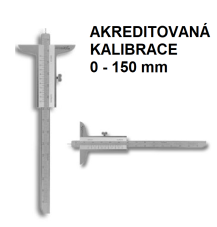Akreditovaná kalibrace hloubkoměru 0 150 mm