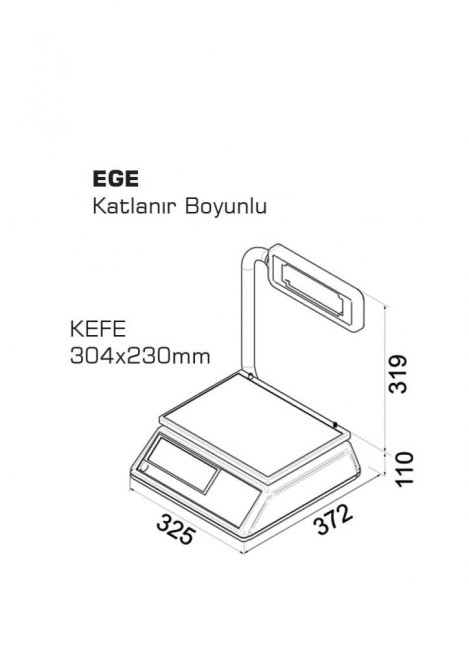 TEM EGE LCD do 15kg - s vaničkou a sklopným displejem