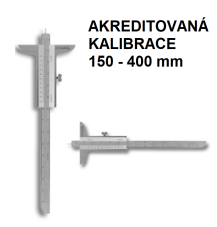 Akreditovaná kalibrace hloubkoměru 150 400 mm